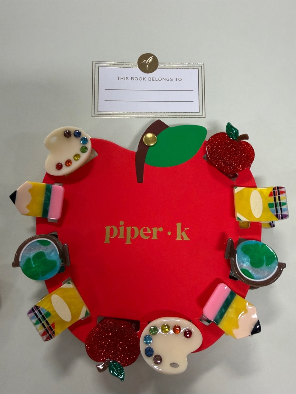 ✏️🍎 Piper K School Teacher Back to School mini hair claw clips set of 10